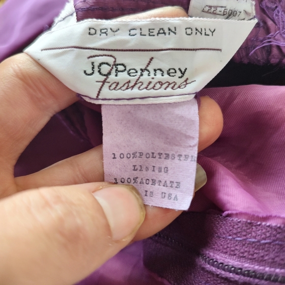 Vntg 80's Purple Chiffon Layered Polyester Prom Dress JCPENNEY Fashions Medium - Picture 2 of 13